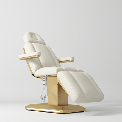 cream electric beauty bed in luxury salon