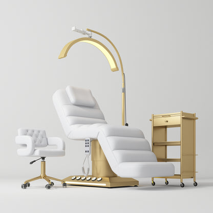 luxury electric beauty bed with moon light and stool